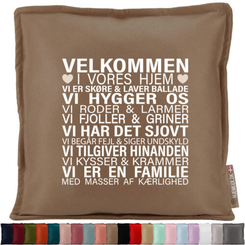 Velkommen i vores hjem... | Pyntepude i filt