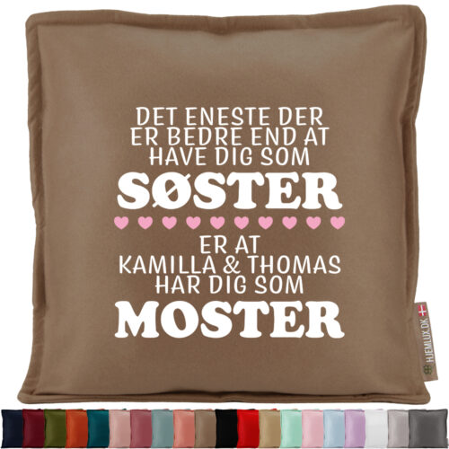 Det eneste der er bedre end... søster/moster | Pyntepude i filt