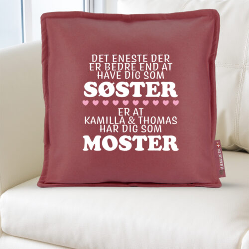 Alternative view of Det eneste der er bedre end... søster/moster | Pyntepude i filt
