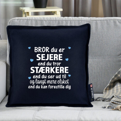 Alternative view of Bror du er sejere end du tror... #1 | Pyntepude i filt