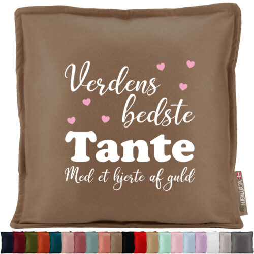 Verdens bedste tante #1 | Pyntepude i filt