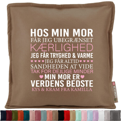 Hos min mor… | Pyntepude i filt