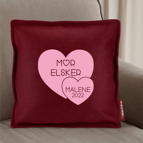 Alternative view of Mor elsker | Pyntepude i filt