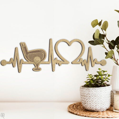 Golf | Heartbeat skilt (træfiber)