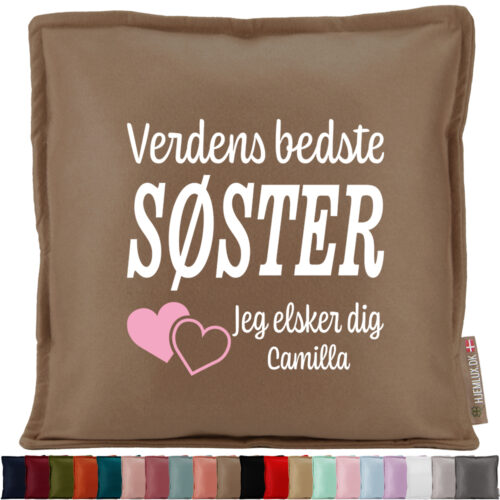 Verdens bedste søster #2 | Pyntepude i filt