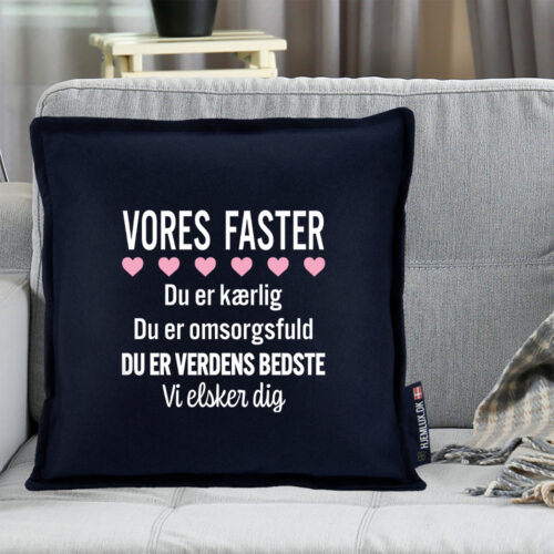 Min faster er verdens bedste | Pyntepude i filt - Image 2