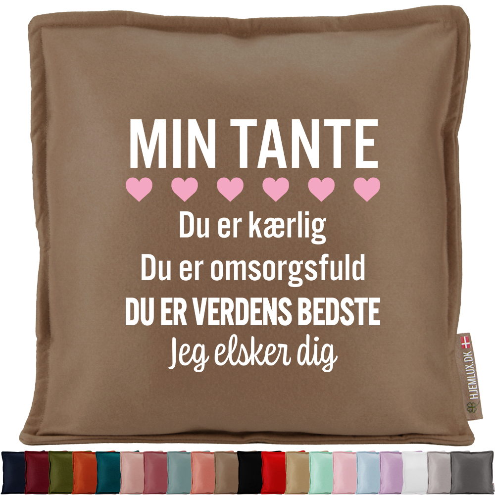 Min tante er verdens bedste | Pyntepude i filt
