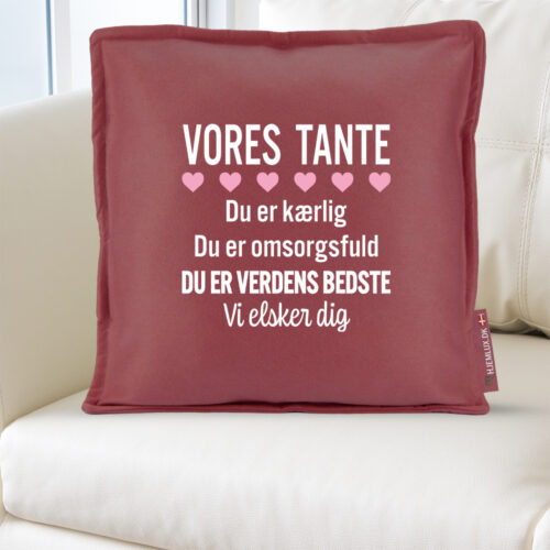 Alternative view of Min tante er verdens bedste | Pyntepude i filt