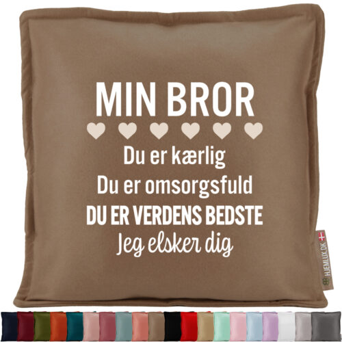 Min bror er verdens bedste | Pyntepude i filt