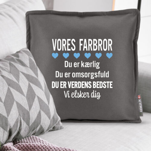 Min farbror er verdens bedste | Pyntepude i filt - Image 2
