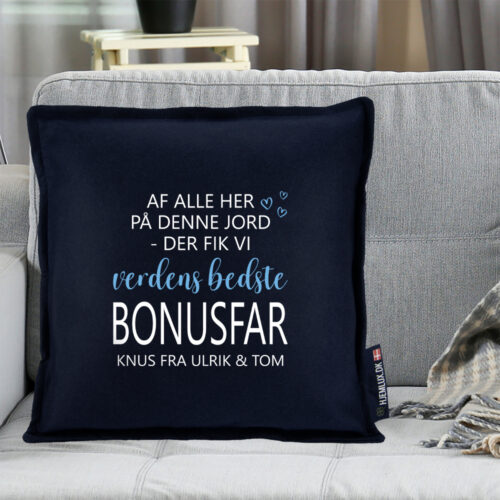 Alternative view of Af alle her på denne jord – bonusfar | Pyntepude i filt