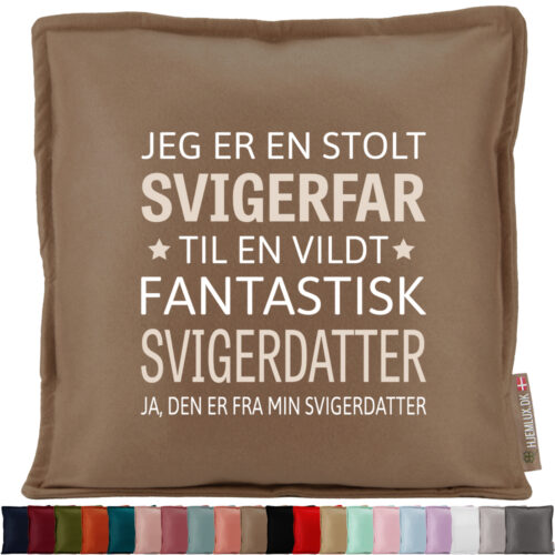 Jeg er en stolt svigerfar… – svigerdatter | Pyntepude i filt