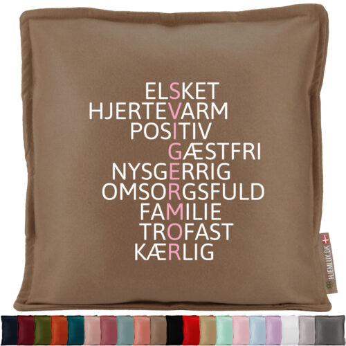 Svigermor kærligt ordspil | Pyntepude i filt