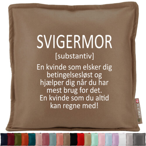 Svigermor [substantiv] | Pyntepude i filt