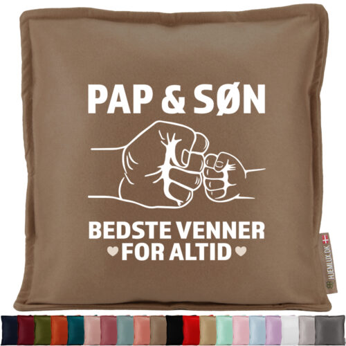 Bedste venner for altid – pap/søn | Pyntepude i filt