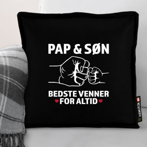 Alternative view of Bedste venner for altid – pap/søn | Pyntepude i filt
