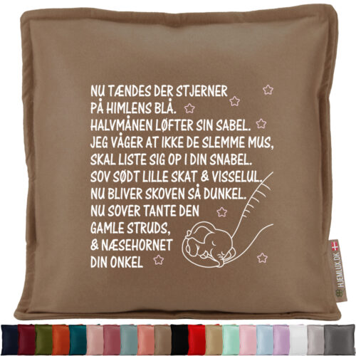 Vuggevise elefant | Pyntepude i filt