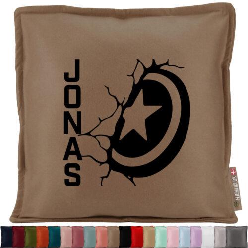 Superhero med navn #3 | Pyntepude i filt