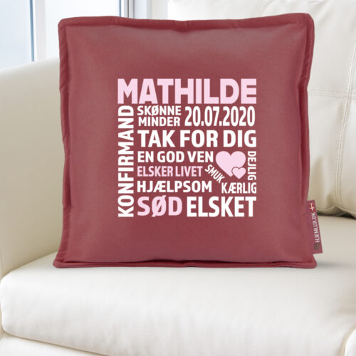 Alternative view of Konfirmation - Tak for dig med hjerter | Pyntepude i filt