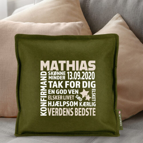 Alternative view of Konfirmation - Tak for dig med stjerner | Pyntepude i filt