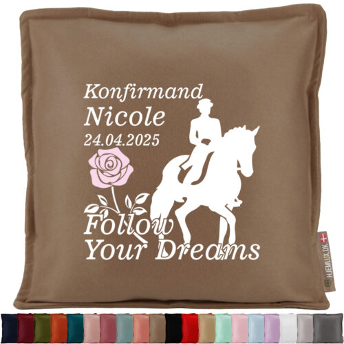 Konfirmation Follow Your Dreams - Dressurhest | Pyntepude i filt