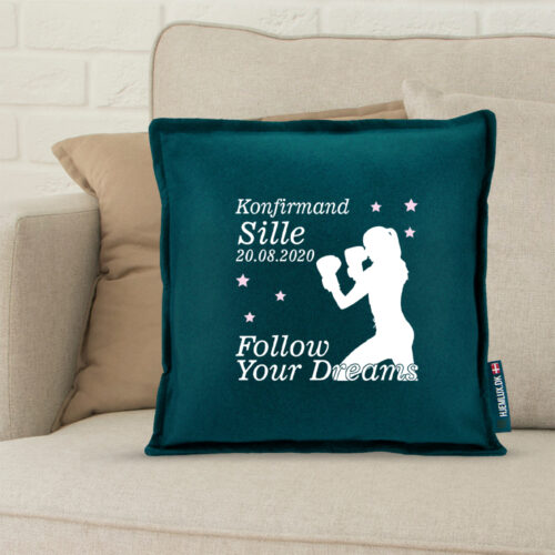 Alternative view of Konfirmation Follow Your Dreams - Bokser #2 | Pyntepude i filt