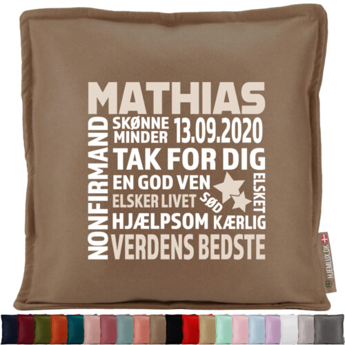 Nonfirmation - Tak for dig med stjerner | Pyntepude i filt