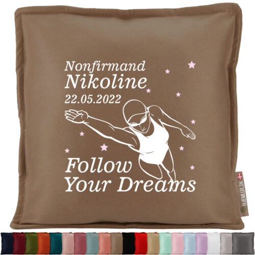 Nonfirmation Follow Your Dreams - Svømning #5 | Pyntepude i filt