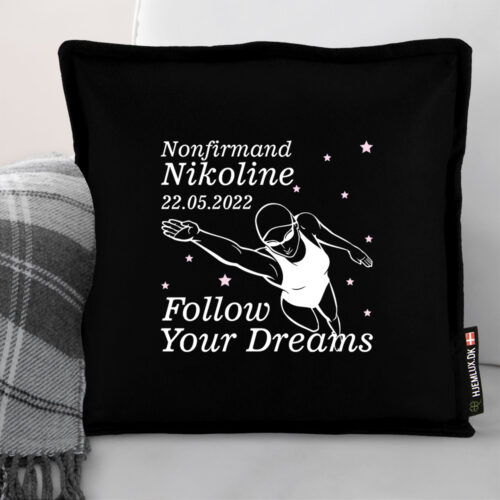 Nonfirmation Follow Your Dreams - Svømning #5 | Pyntepude i filt - Image 2