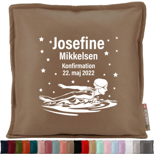 Konfirmation - Svømning #6 | Pyntepude i filt