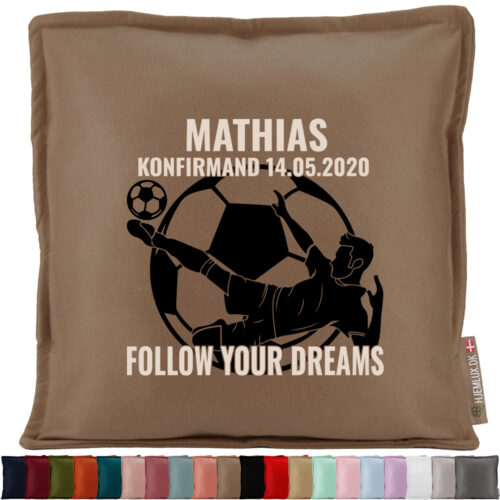 Konfirmation Follow Your Dreams - Fodbold #2 | Pyntepude i filt