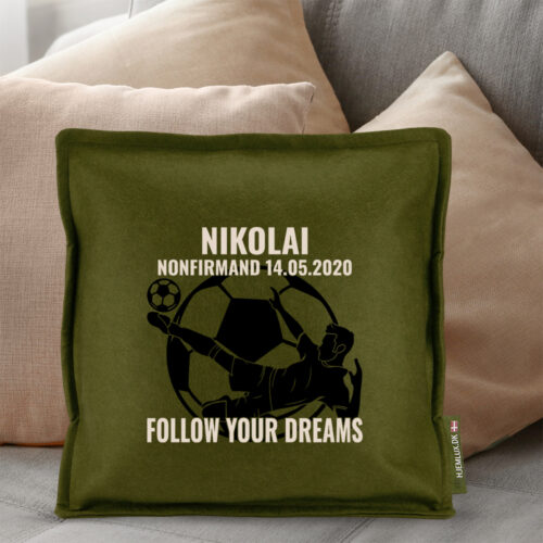 Alternative view of Nonfirmation Follow Your Dreams - Fodbold #2 | Pyntepude i filt