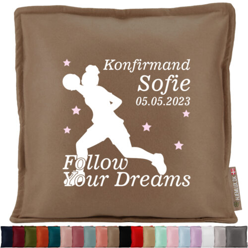 Konfirmation Follow Your Dreams - HÃ¥ndbold #2 | Pyntepude i filt