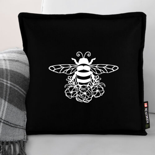 Alternative view of Bee with flowers | Pyntepude i filt