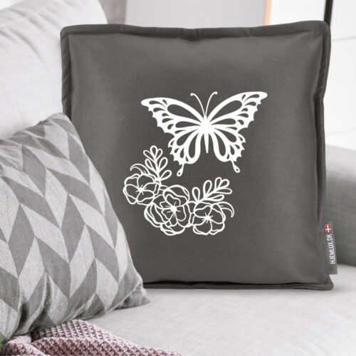 Alternative view of Butterfly with flowers #2 | Pyntepude i filt