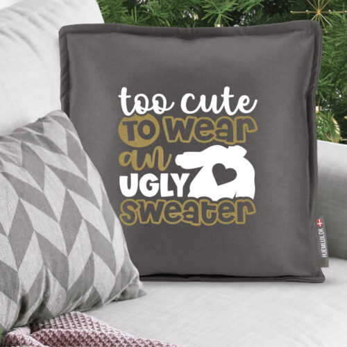 Alternative view of Funny Christmas – Too cute to wear an ugly sweater | Pyntepude i filt