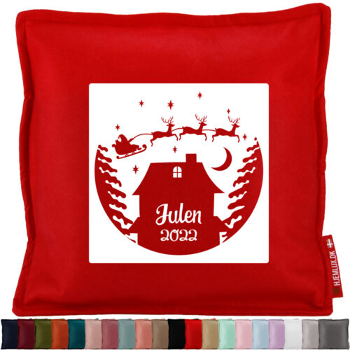 Julenat #4 med valgfrit årstal | Pyntepude i filt