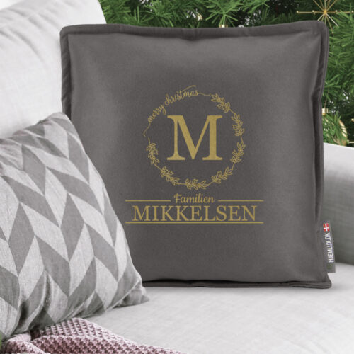 Alternative view of Julekrans med monogram | Pyntepude i filt
