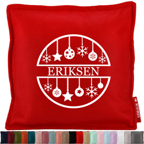 Julekugler med valgfri tekst | Pyntepude i filt