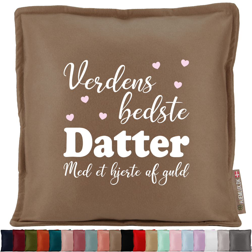 Verdens bedste datter #1 | Pyntepude i filt
