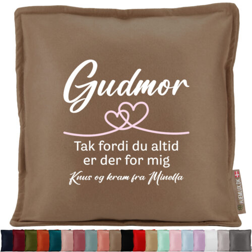 Gudmor, tak fordi du altid er der | Pyntepude i filt