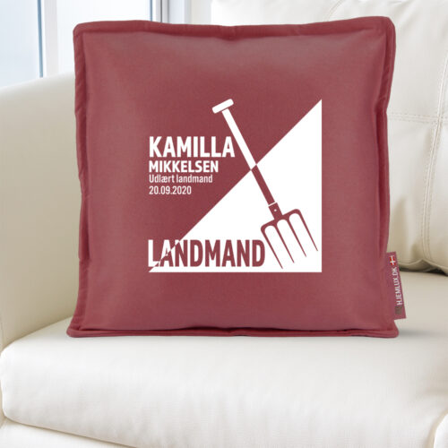 Alternative view of Udlært landmand design 1 | Pyntepude i filt