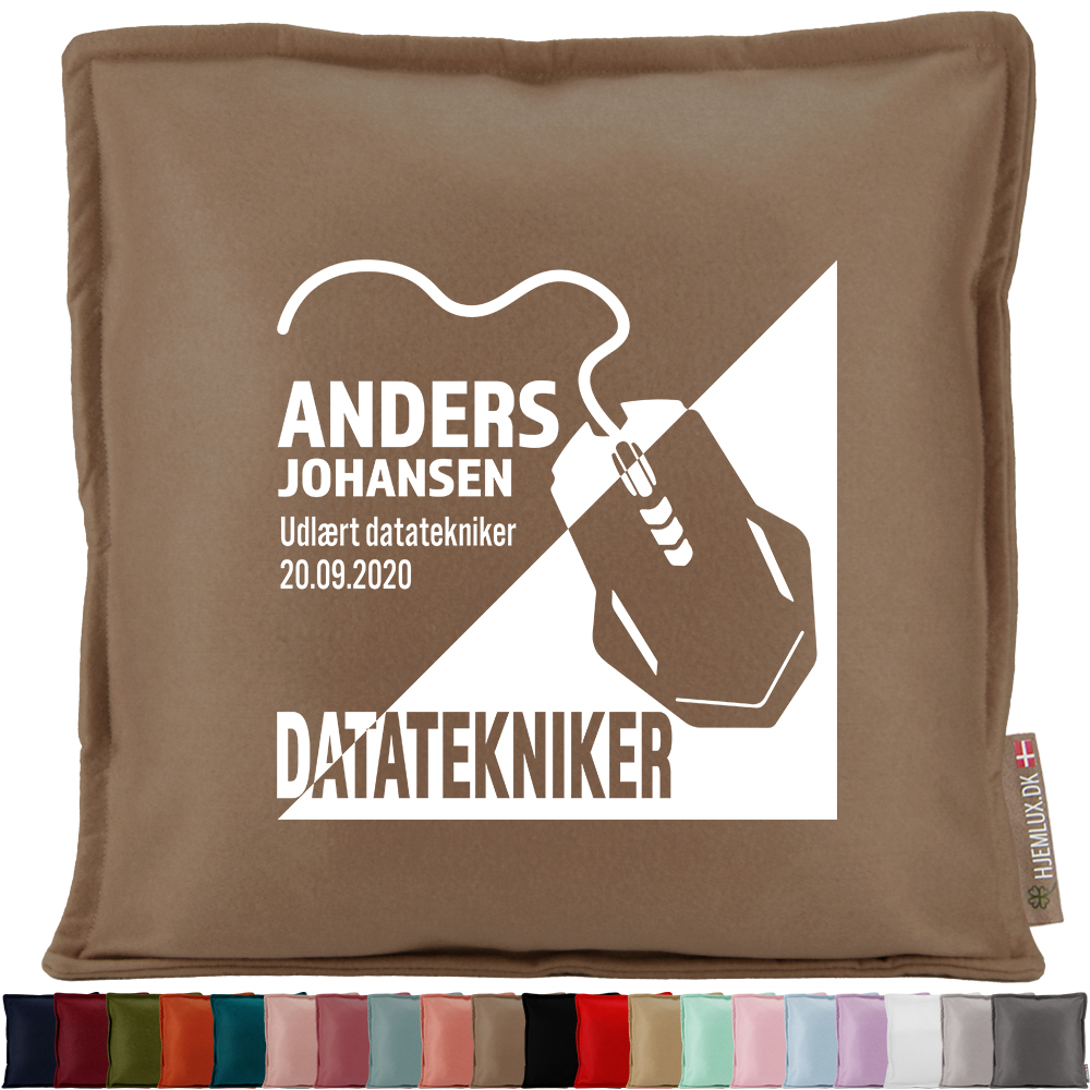 Udlært datatekniker design 1 | Pyntepude i filt