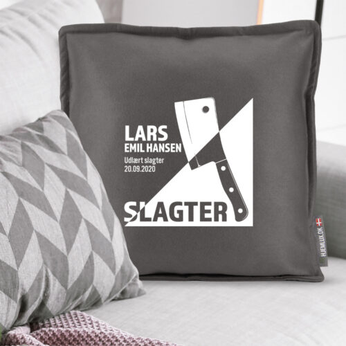 Alternative view of Udlært slagter design 1 | Pyntepude i filt