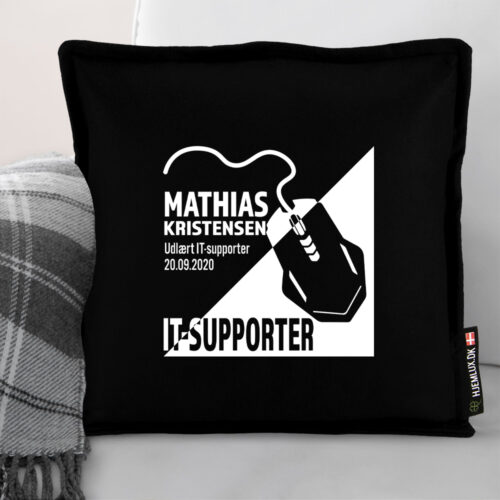 Alternative view of Udlært it-supporter design 1 | Pyntepude i filt