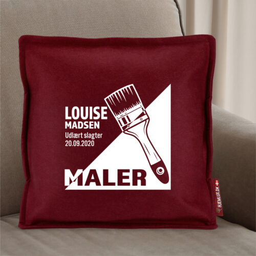 Alternative view of Udlært maler design 1 | Pyntepude i filt