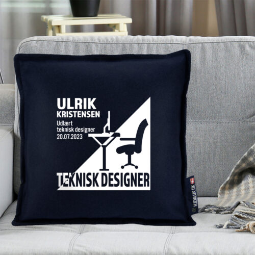 Alternative view of Udlært teknisk designer design 1 | Pyntepude i filt