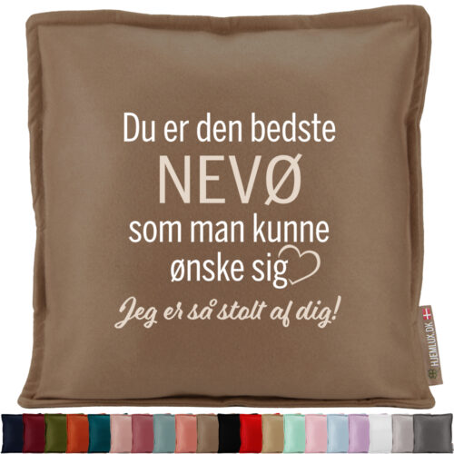 Du er den bedste nevø... | Pyntepude i filt
