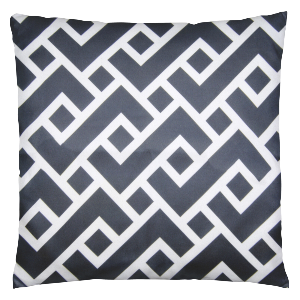 Dark grey zig zag #2 | Pyntepudebetræk med print