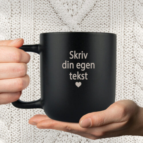 Alternative view of Egen tekst med lille hjerte | Krus med gravering